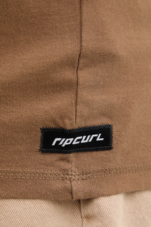 Rip Curl T-shirt męski bawełniany INNER VISIONS 0XBMTE brązowy