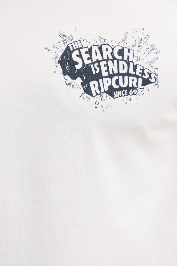 Rip Curl tricou pentru bărbați, din bumbac KEEP ON TRUCKING 0XWMTE alb