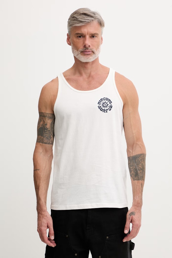 Îmbrăcăminte Rip Curl top pentru bărbați, din bumbac PACIFIC RINSE 0Y5MTE bej