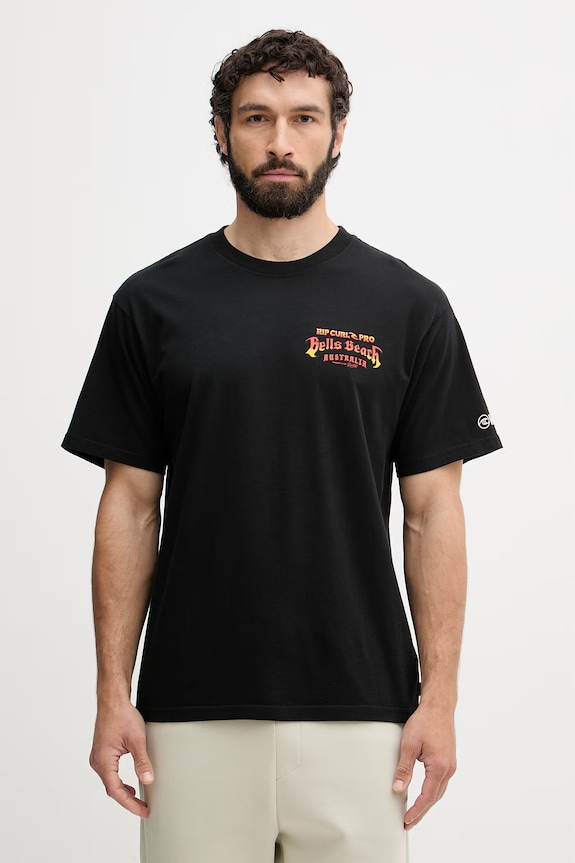 Oblečení Rip Curl tričko pánské bavlněné BELLS PRO 26 0YHMTE černá