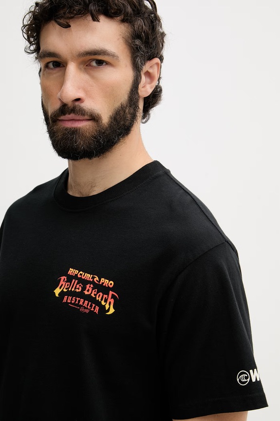 Rip Curl tričko pánské bavlněné BELLS PRO 26 černá 0YHMTE
