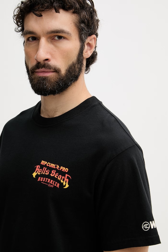 Rip Curl tričko pánské bavlněné BELLS PRO 26 černá 0YHMTE