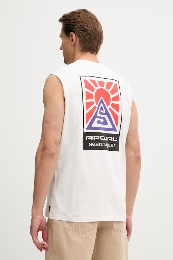 Rip Curl top męski bawełniany SEARCH DAWN MUSCLE biały 10PMTE