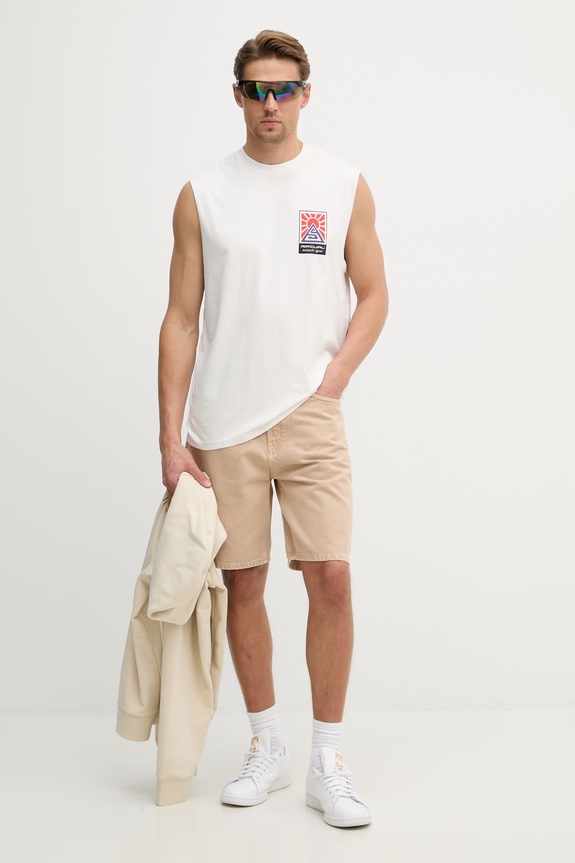 Rip Curl top męski bawełniany SEARCH DAWN MUSCLE 10PMTE biały SS26