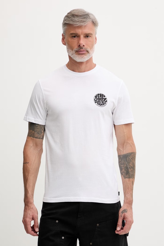 Rip Curl tricou pentru bărbați, din bumbac WETTIE ICON alb 10VMTE