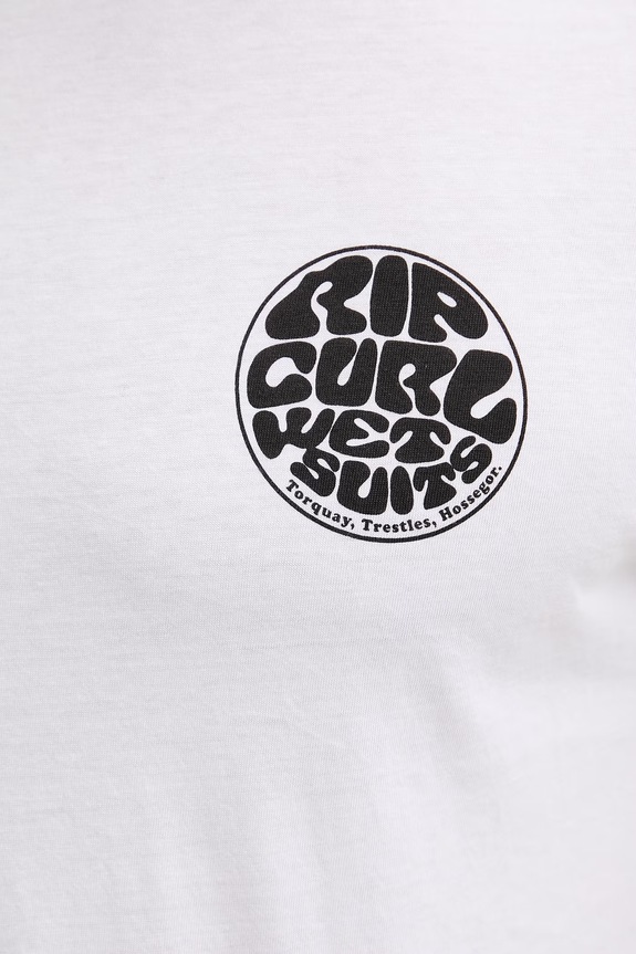 Rip Curl tricou pentru bărbați, din bumbac WETTIE ICON 10VMTE alb