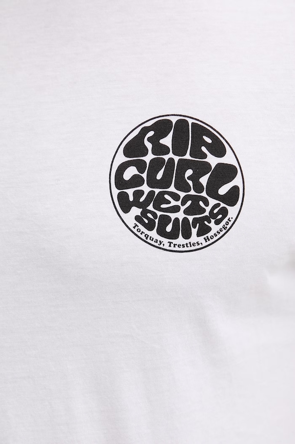 Rip Curl tricou pentru bărbați, din bumbac WETTIE ICON 10VMTE alb