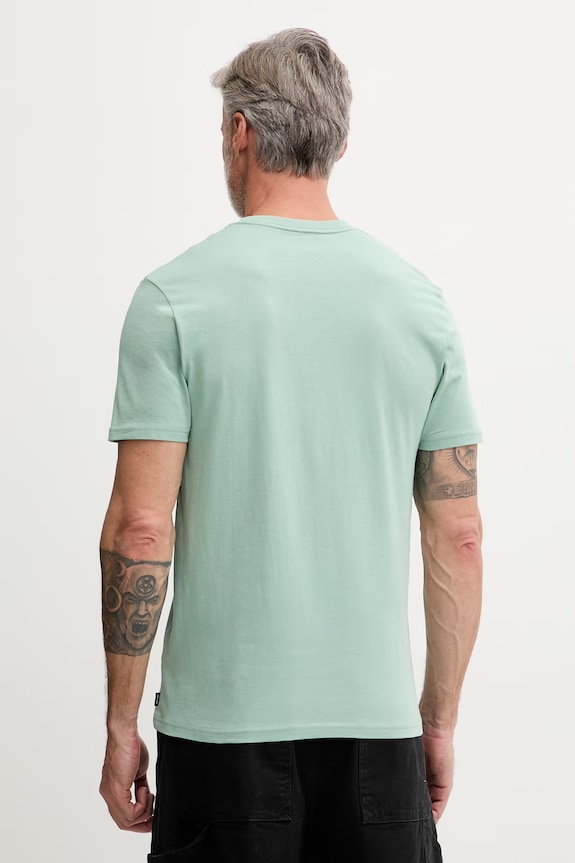 Îmbrăcăminte Rip Curl tricou pentru bărbați, din bumbac STREAMLINE EMBROID TEE 10XMTE verde