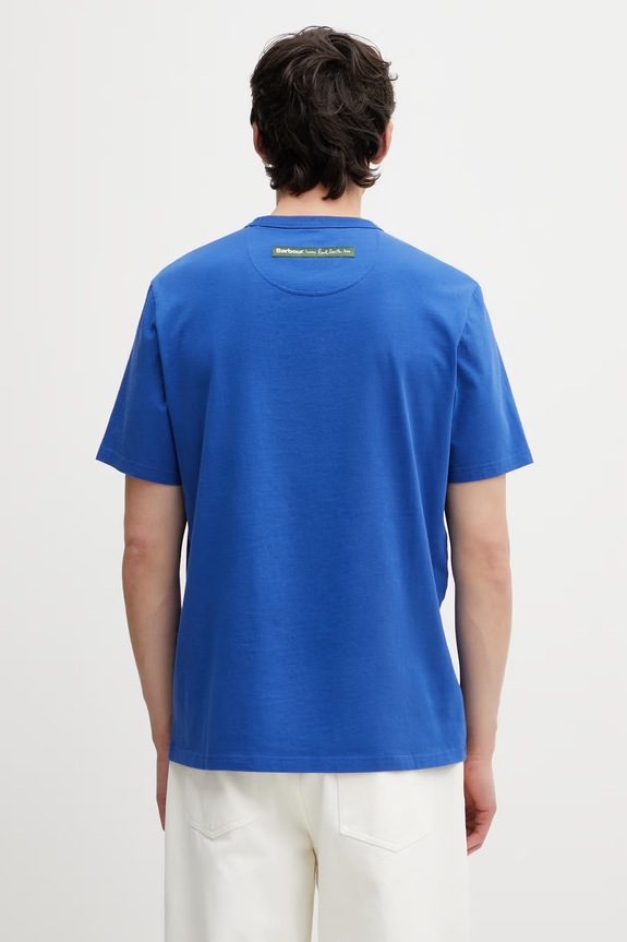 Oblečenie Barbour x Paul Smith Scoop tričko bavlnené pánske MTS1613BL51 modrá
