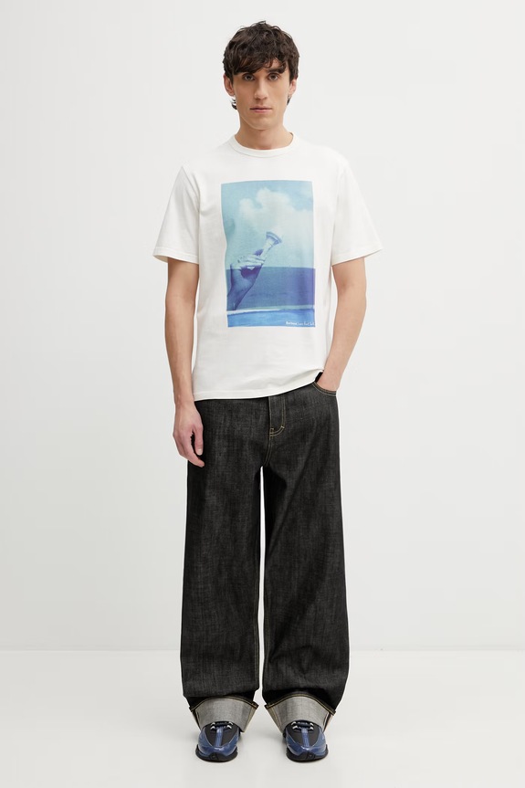 Barbour x Paul Smith Scoop футболка из хлопка для мужчин MTS1613WH32 бежевый