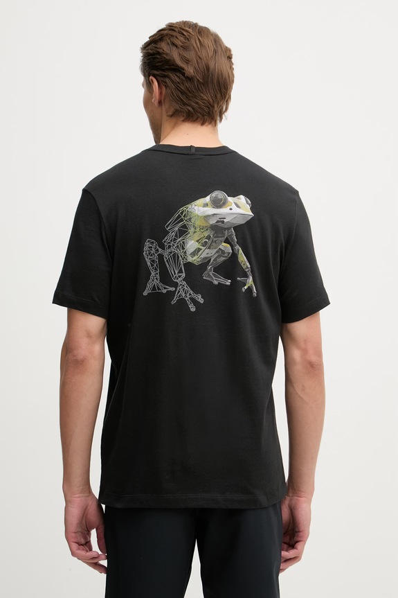 Oakley T-shirt męski bawełniany FUTURESCAPE FROG czarny FOA407927