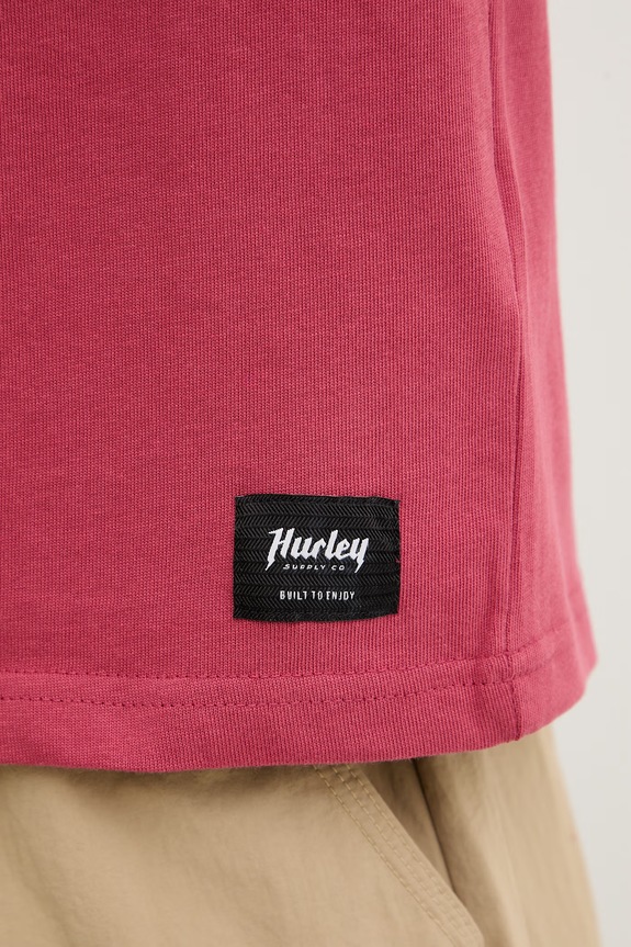 Hurley tricou pentru bărbați, din bumbac HSP26MMTS09553 roz