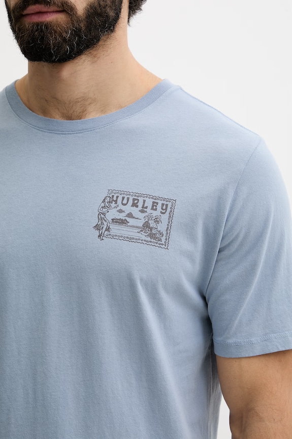 Hurley T-shirt ανδρικό βαμβακερό HSP26MMTS08557 μπλε