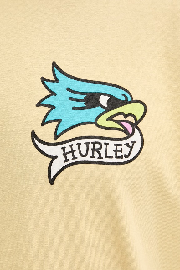 Hurley t-shirt ανδρικό βαμβακερό ETAM MTSEUET0002 κίτρινο