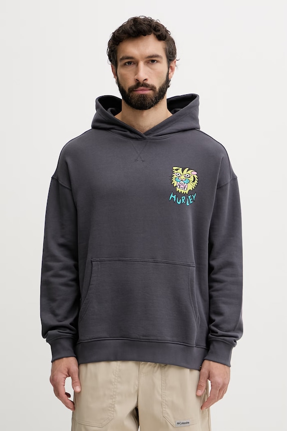 Hurley Μπλούζα Ανδρική Βαμβακερή ETAM γκρί MFTEUET0002