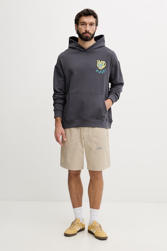 Hurley Μπλούζα Ανδρική Βαμβακερή ETAM MFTEUET0002 γκρί SS26