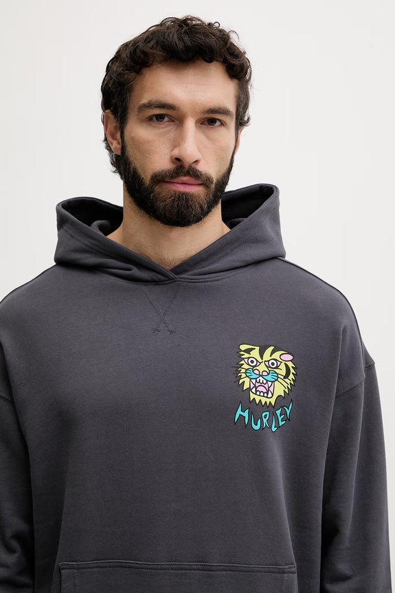 Hurley Μπλούζα Ανδρική Βαμβακερή ETAM γκρί MFTEUET0002