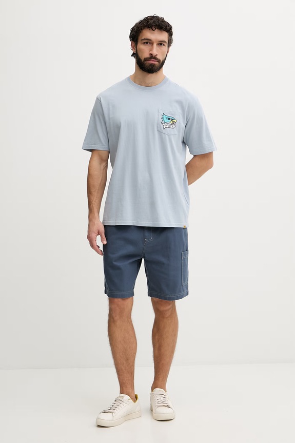 Hurley Oversize T-shirt ανδρικό βαμβακερό ETAM MTSEUET0005 μπλε SS26