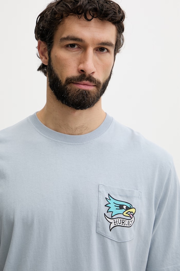 Hurley Oversize T-shirt ανδρικό βαμβακερό ETAM μπλε MTSEUET0005