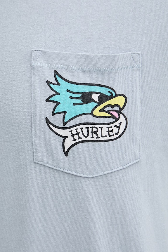 Hurley Oversize T-shirt ανδρικό βαμβακερό ETAM MTSEUET0005 μπλε