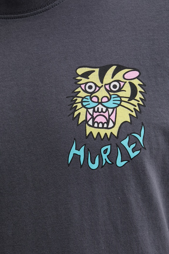 Hurley T-shirt Ανδρικό βαμβακερό ETAM MTSEUET0001 γκρί