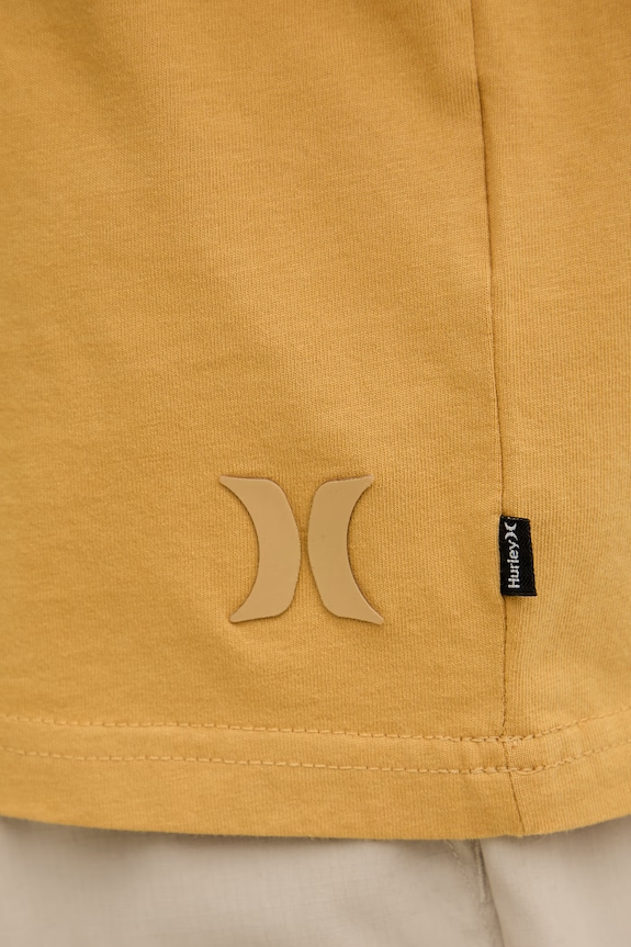 Hurley tričko pánske bavlnené KRAFT MTSEUKR0003 žltá