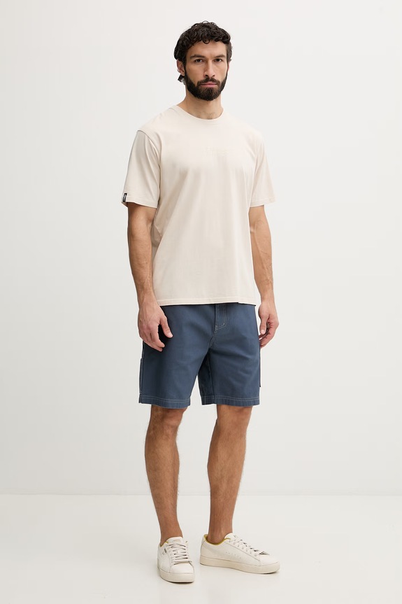 Hurley T-shirt ανδρικό βαμβακερό MTSEUTT0003 μπεζ SS26