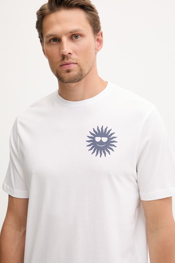 Hurley t-shirt Ανδρικό Βαμβακερό λευκό MTSEUED0009