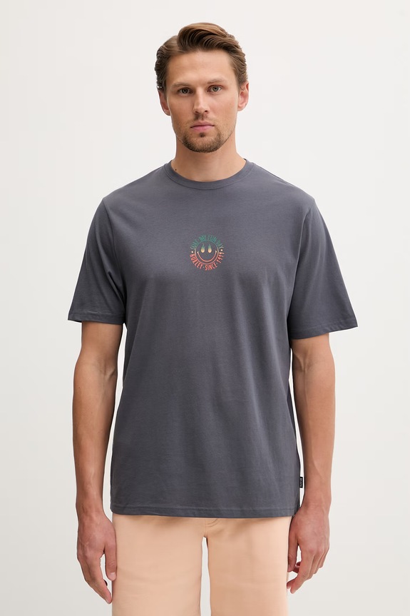 Hurley t-shirt ανδρικό βαμβακερό γκρί MTSEUED0016