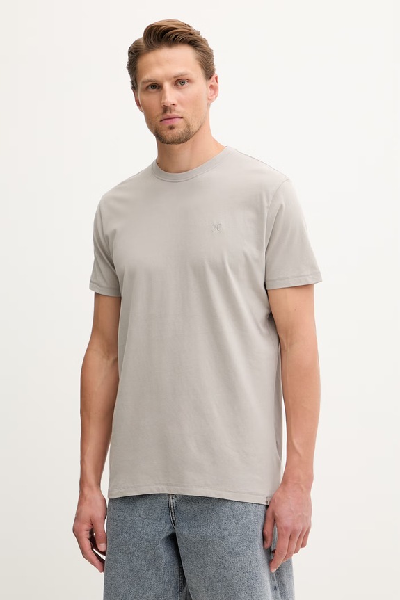Hurley t-shirt ανδρικό βαμβακερό γκρί MTSEU00010