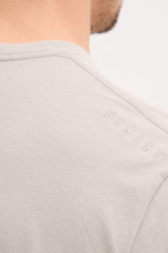 Hurley t-shirt ανδρικό βαμβακερό MTSEU00010 γκρί