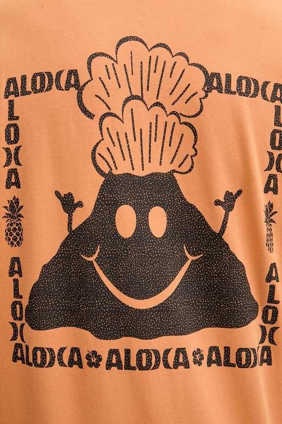 Hurley tričko pánske bavlnené MTSEU00025 oranžová