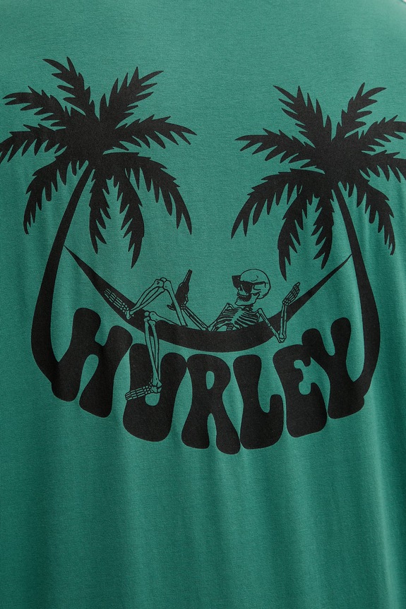 Hurley tričko pánske bavlnené MTSEU00025 zelená