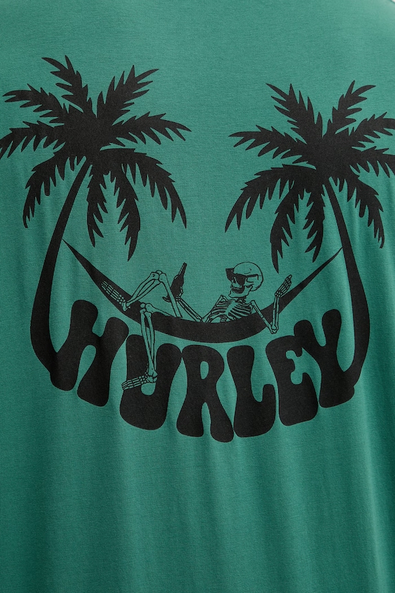 Hurley tričko pánske bavlnené MTSEU00025 zelená