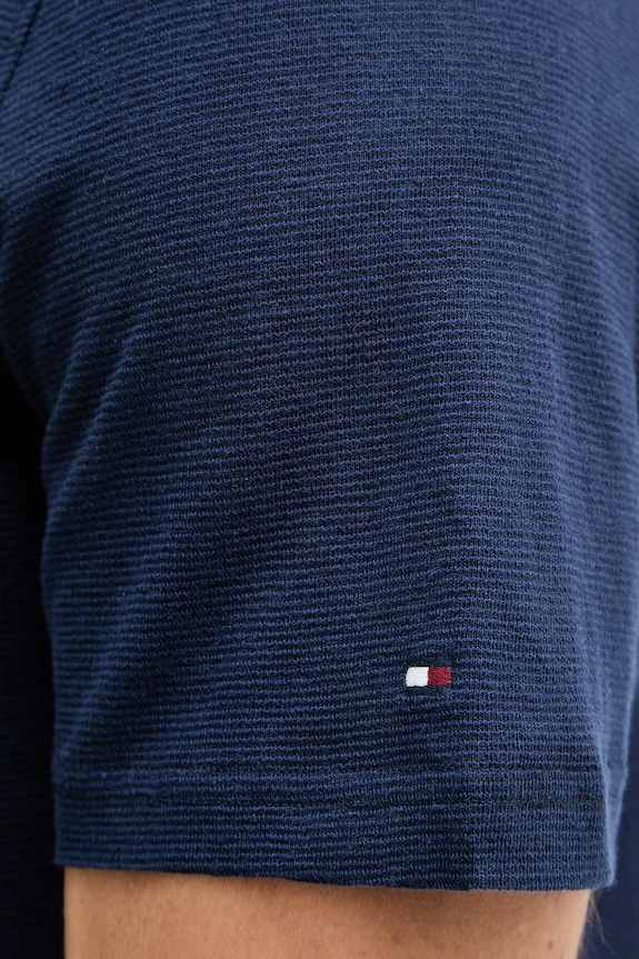 Tommy Hilfiger tričko pánske s ľanom NEW YORK MW0MW42675 tmavomodrá