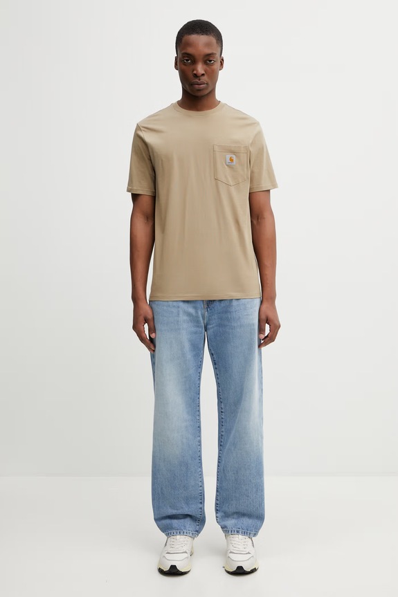 Carhartt WIP S/S Pocket T-Shirt футболка из хлопка для мужчин I030434.3IRXX зелёный