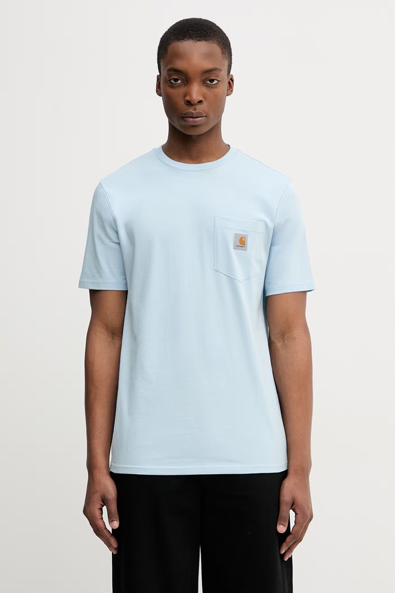 Carhartt WIP S/S Pocket T-Shirt tričko bavlnené pánske modrá I030434.3IGXX