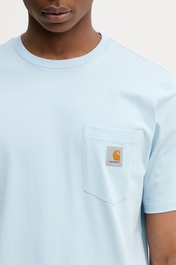 Carhartt WIP S/S Pocket T-Shirt tričko bavlnené pánske modrá I030434.3IGXX