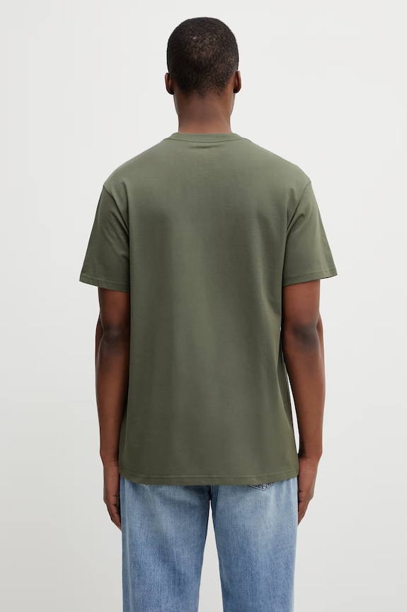 Odjeća Carhartt WIP S/S Script Embroidery T-Shirt majica od pamuka za muškarce I030435.3LUXX zelena