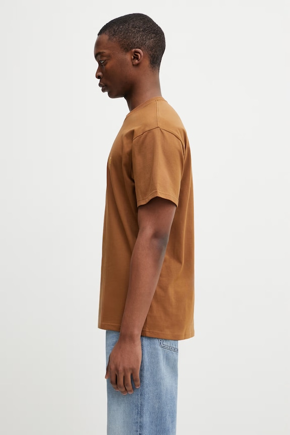 Carhartt WIP S/S Chase T-Shirt t-shirt βαμβακερό ανδρικό I026391.00YXX καφέ SS26