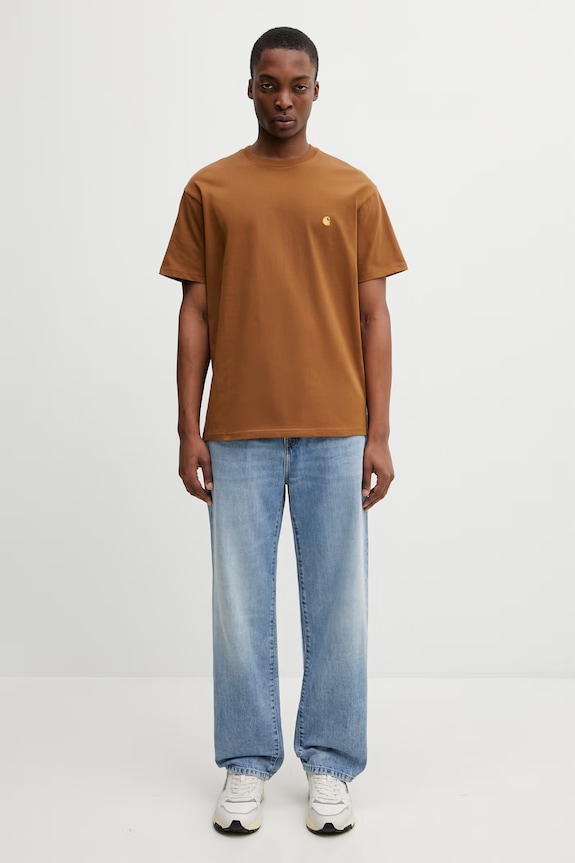 Carhartt WIP S/S Chase T-Shirt t-shirt βαμβακερό ανδρικό I026391.00YXX καφέ