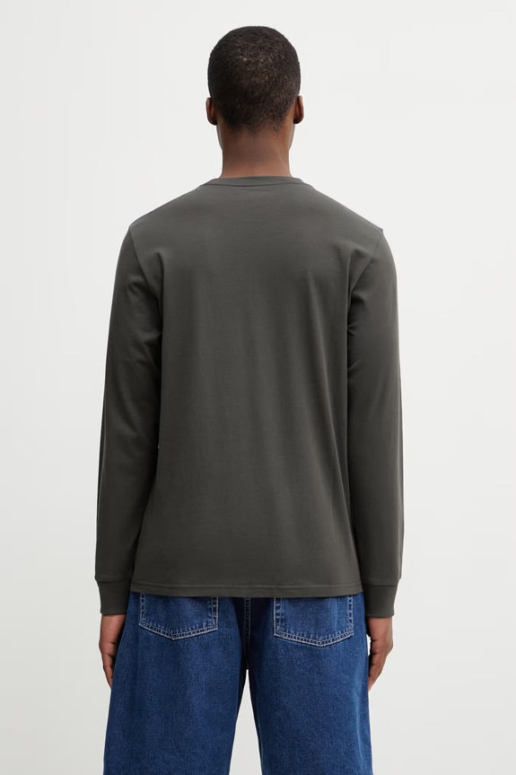 Oblečenie Carhartt WIP L/S Pocket T-Shirt tričko s dlhým rukávom bavlnené pánske I030437.3IQXX zelená