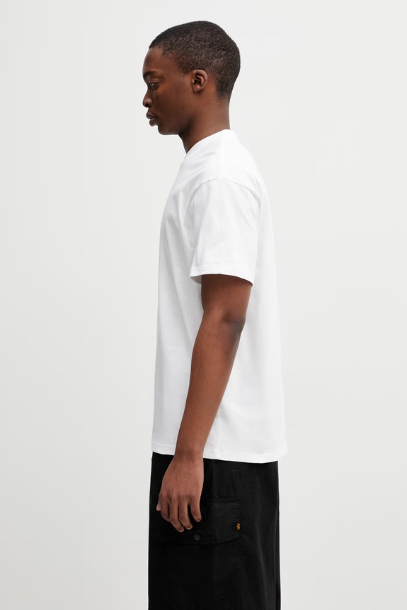 Carhartt WIP S/S Barbwire C T-Shirt tričko bavlnené pánske I036237.02XX biela SS26