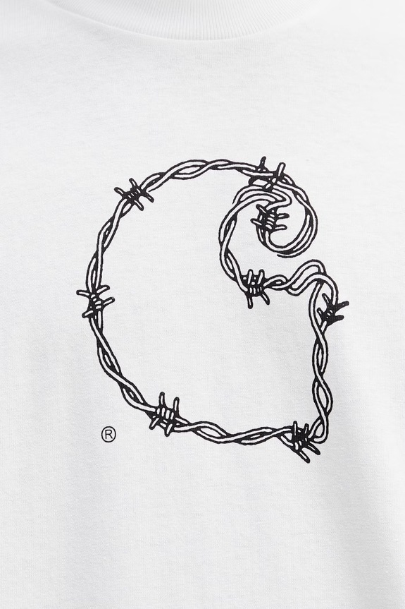 Carhartt WIP S/S Barbwire C T-Shirt tričko bavlnené pánske biela I036237.02XX