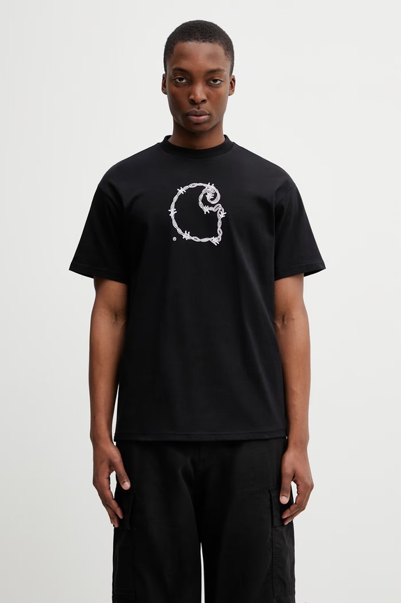 Carhartt WIP S/S Barbwire C T-Shirt cotton Men's black I036237.89XX