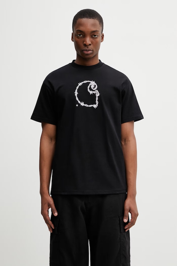 Carhartt WIP S/S Barbwire C T-Shirt cotton Men's black I036237.89XX