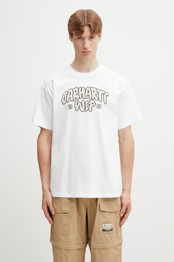 Carhartt WIP S/S Cloud Script T-Shirt t-shirt bawełniany męski biały I036200.02XX