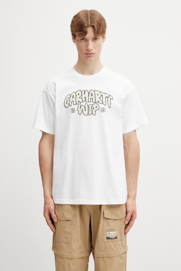 Carhartt WIP S/S Cloud Script T-Shirt t-shirt bawełniany męski biały I036200.02XX