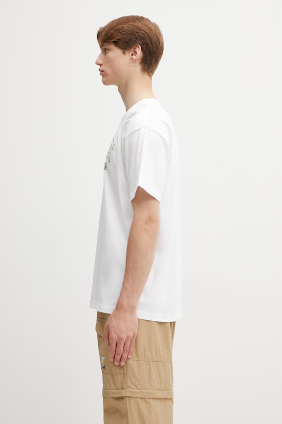Carhartt WIP S/S Cloud Script T-Shirt t-shirt bawełniany męski I036200.02XX biały SS26
