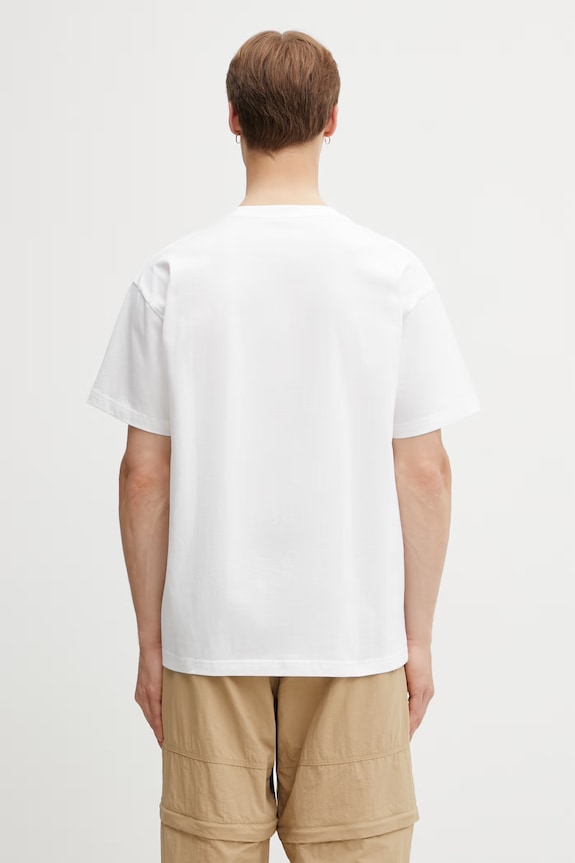 Odzież Carhartt WIP S/S Cloud Script T-Shirt t-shirt bawełniany męski I036200.02XX biały